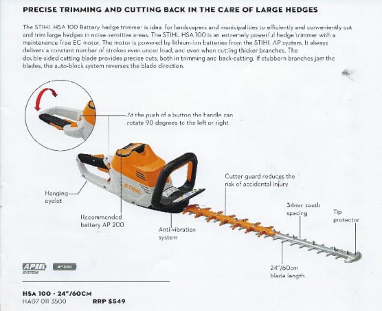 HSA 100 Battery Trimmer