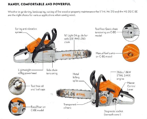MS 212 Stihl Chainsaw